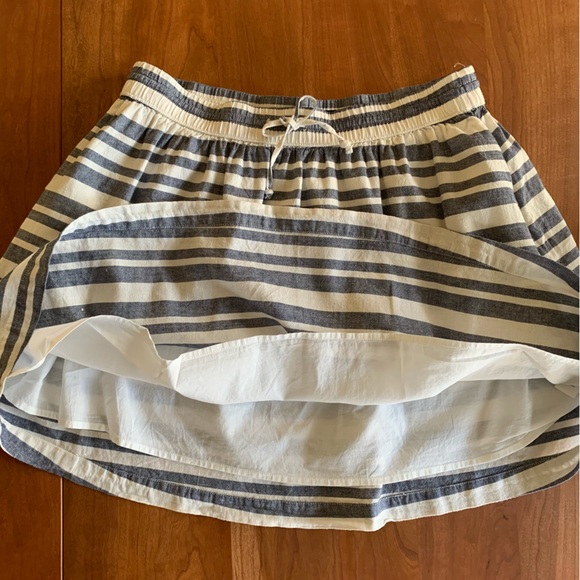 Gap Striped Blue / Off White Skirt Ladies Medium - Picture 5 of 10